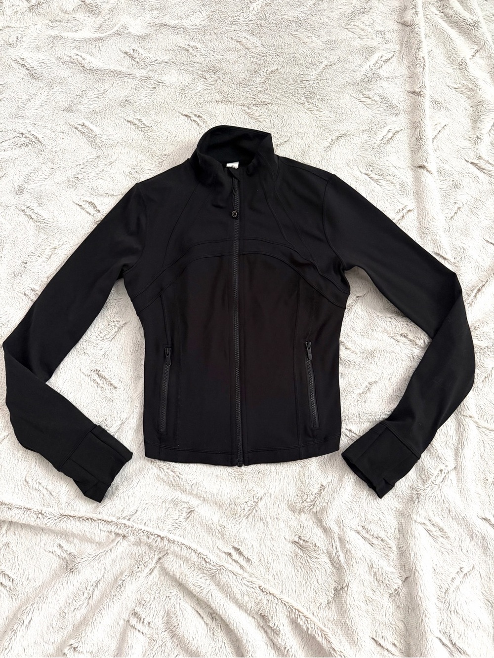 Lululemon Black Nulu Cropped Define Jacket Size 6 LW3HB5S